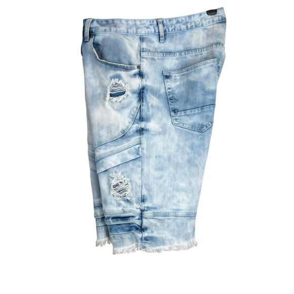 SMOKE RISE for BUCKLE Roxy Blue Stretch Shorts in Light Blue Men's 42 Waist - Picture 4 of 14